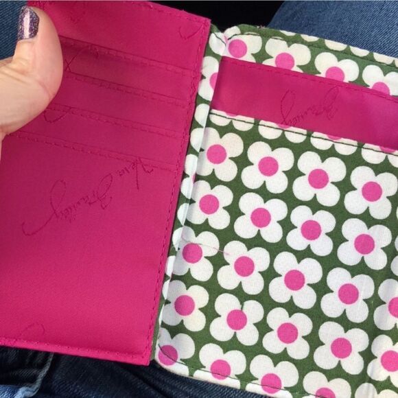 New Vera Bradley Euro Wallet Olivia Pink - Picture 5 of 8